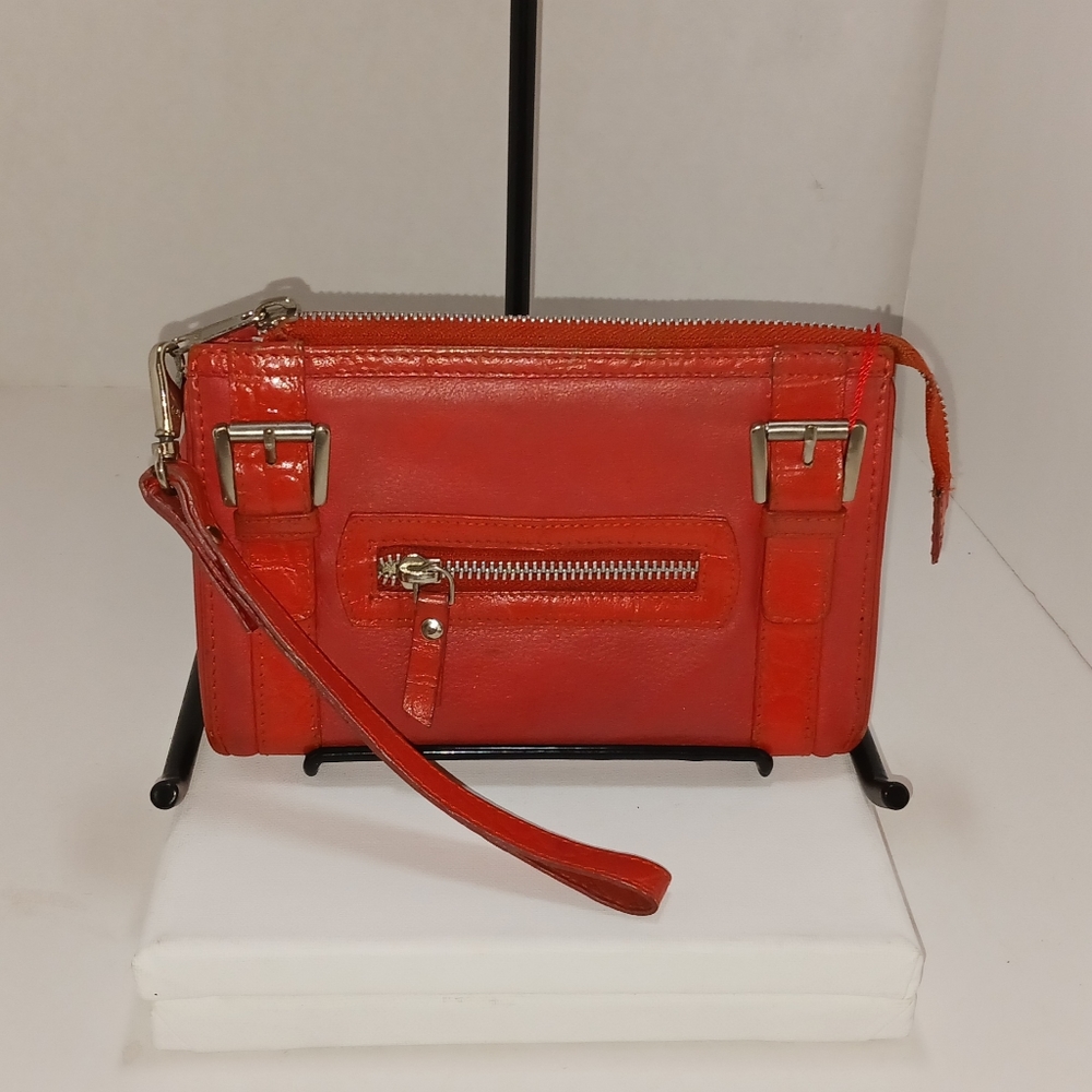 Michael Rome Clutch, Wristlet with silver Hardware
